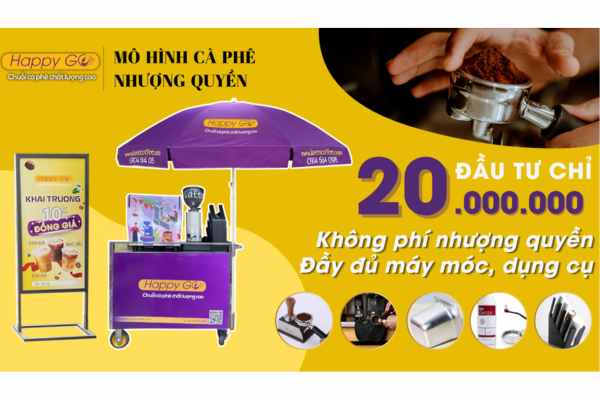 Mở quầy cà phê take away Đồng Nai 